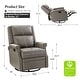 preview thumbnail 29 of 88, Echidna 29.6" Transitional Genuine Leather Swivel Rocker Nursery Chair with Nailhead Trim by HULALA HOME