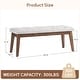 preview thumbnail 23 of 57, Button-Tufted Bench for End of Bed, Entryway Bench Beige/ Black/ Brown Solid Wood, Leather, Fabric 44-inch
