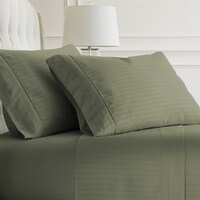 Soft Essentials Stripe Pattern 4-pcs Deep Pocket Bed Sheet Seta Deals