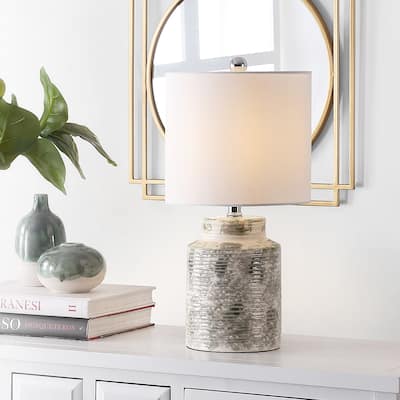 SAFAVIEH Lighting 19-inch Branko Ceramic Table Lamp - 10" x 10" x 19"