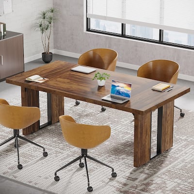 70.9" L x 31.5" W Rectangular Wood Conference Table for 6 to 8