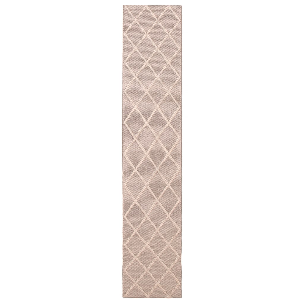 ECARPETGALLERY Braid weave Sienna Taupe Wool Rug - 2'3 x 11'6