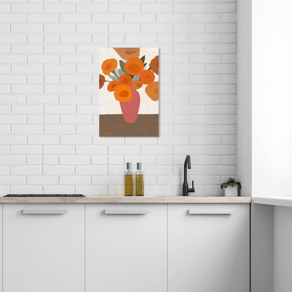 Wynwood Studio Canvas Floral and Botanical Ramillete Orange and Modern & Contemporary Wall Art Canvas Print