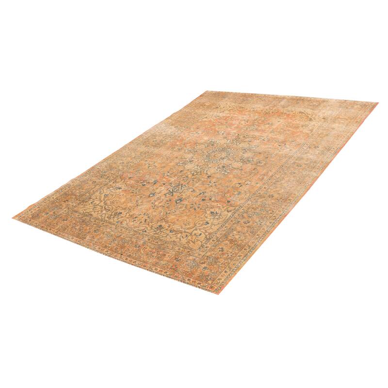 ECARPETGALLERY Hand-knotted Antalya Vintage Copper Wool Rug - 7'9 x 11'8