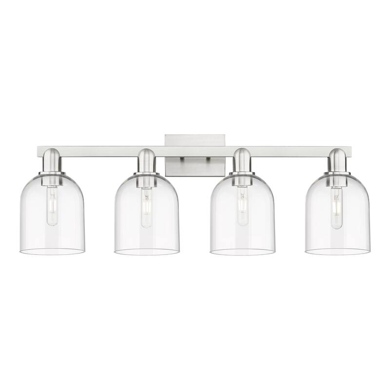 Innovations Lighting Endless Possibilities Arcadia - Bella - 4 Light 33" Bath Vanity Light - Clear/Brushed Satin Nickel