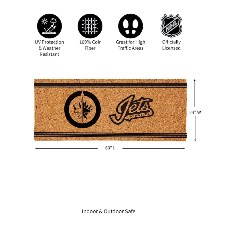 Winnipeg Jets Monochrome Indoor/Outdoor Coir Door Mat