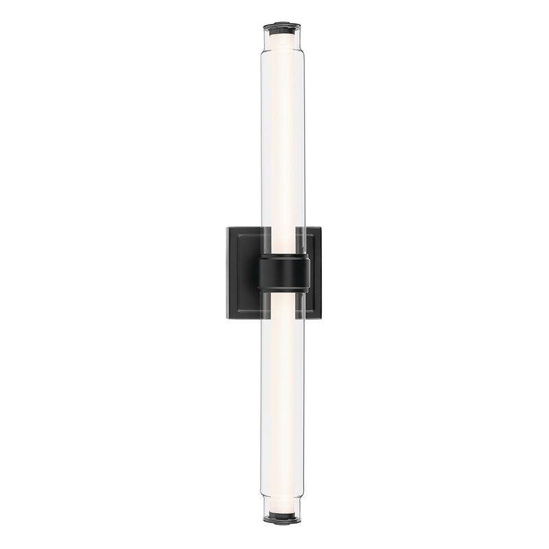 Kichler Lighting Laurene 26.5" Linear Bath Bar Medium LED with Clear Glass in Black