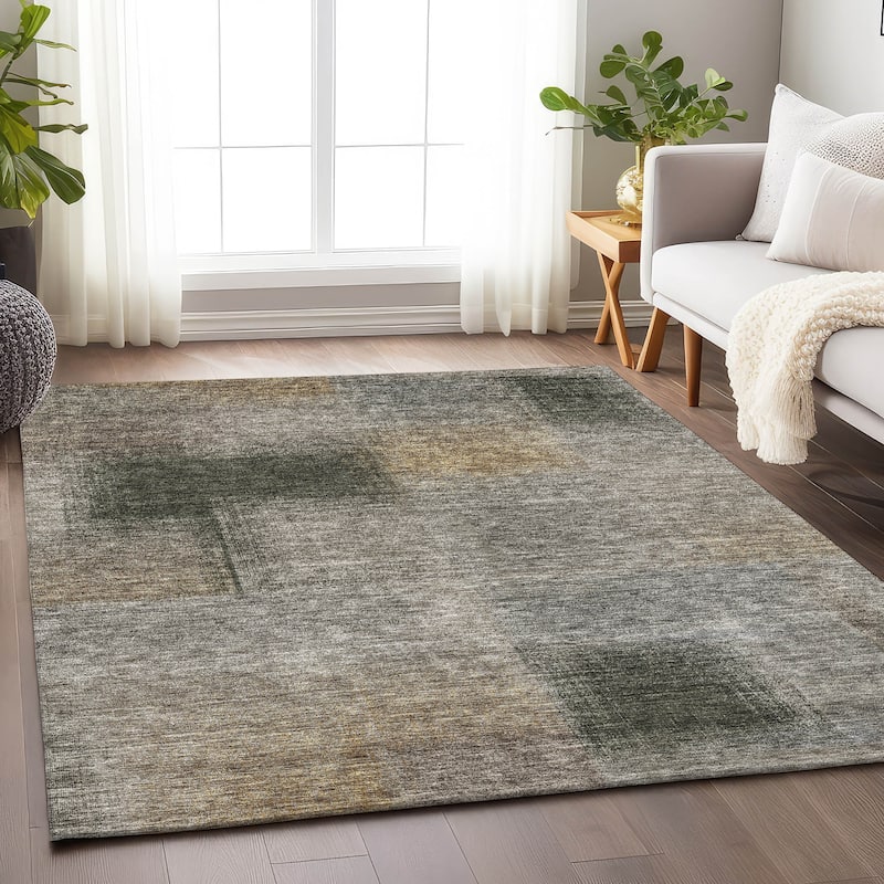 Premium Washable Super Soft Solid Ombre Mayfield Rug - Taupe - 8' x 10' - Rectangle