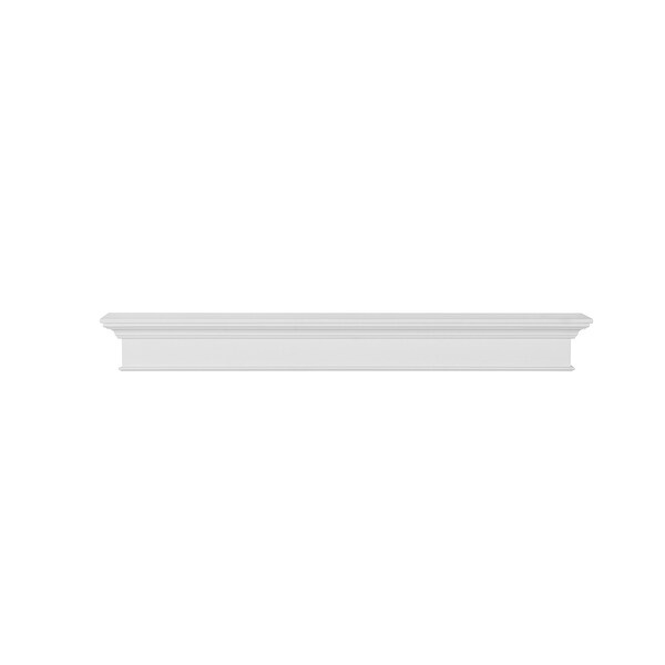 72" The Henry White Paint Mantel Wood Shelf - N/A