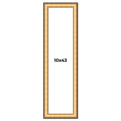 10x43 Frame Gold Plein Aire Solid Wood Picture Frame Width 2 Inches |