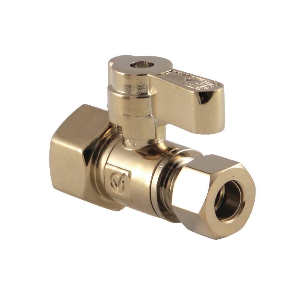 1/2" FIP X 3/8" OD Comp Straight Stop Valve