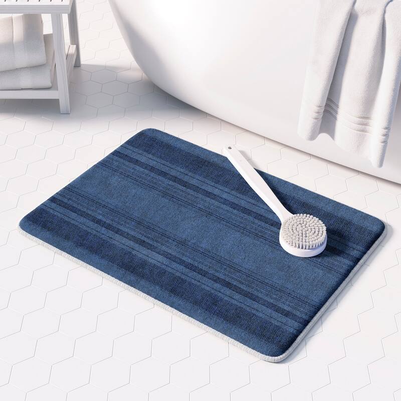 Laural Home Big Sky Denim Memory Foam Rug