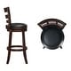 preview thumbnail 21 of 21, Rovinj Upholstered Back Swivel Bar Stool - Barstool
