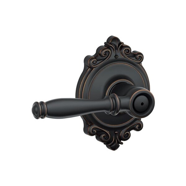 Schlage F40-BIR-BRK Birmingham Privacy Door Lever Set with Decorative Brookshire Trim - N/A