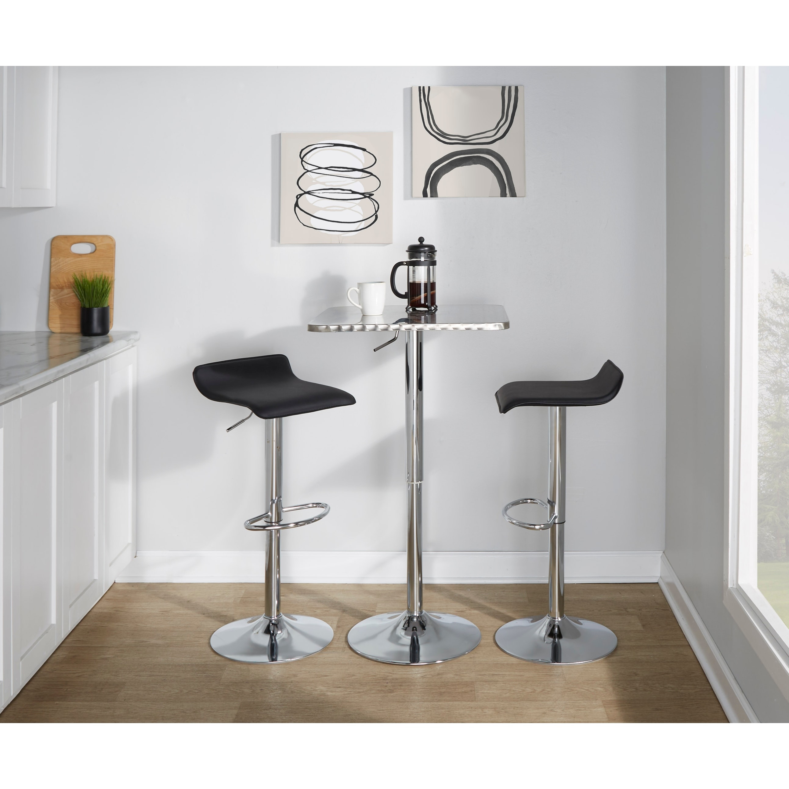 Porch & Den Foresthill Square Adjustable Bar Table