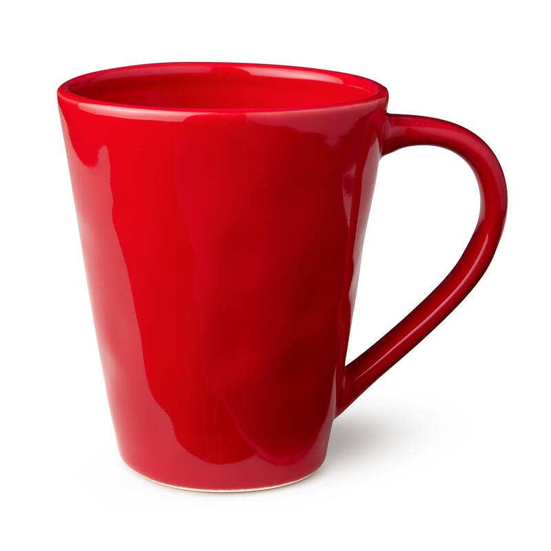 Certified International Berry Red Christmas Set of 4 Mugs 18 oz