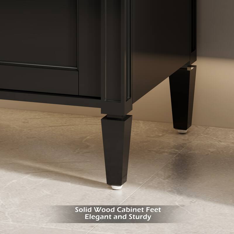 Retro Bathroom Vanity W/ Drop in Sink Combo Cabinet Set