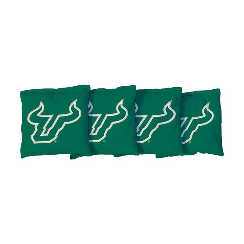 South Florida Bulls Green Cornhole Bags - All-Weather Resin Filled