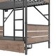 preview thumbnail 10 of 13, Detachable Bunk Bed Convertible 2 Beds, Black Metal Twin XL Over Twin XL Bed Frame with 2 Drawers, Lights and Charge Station
