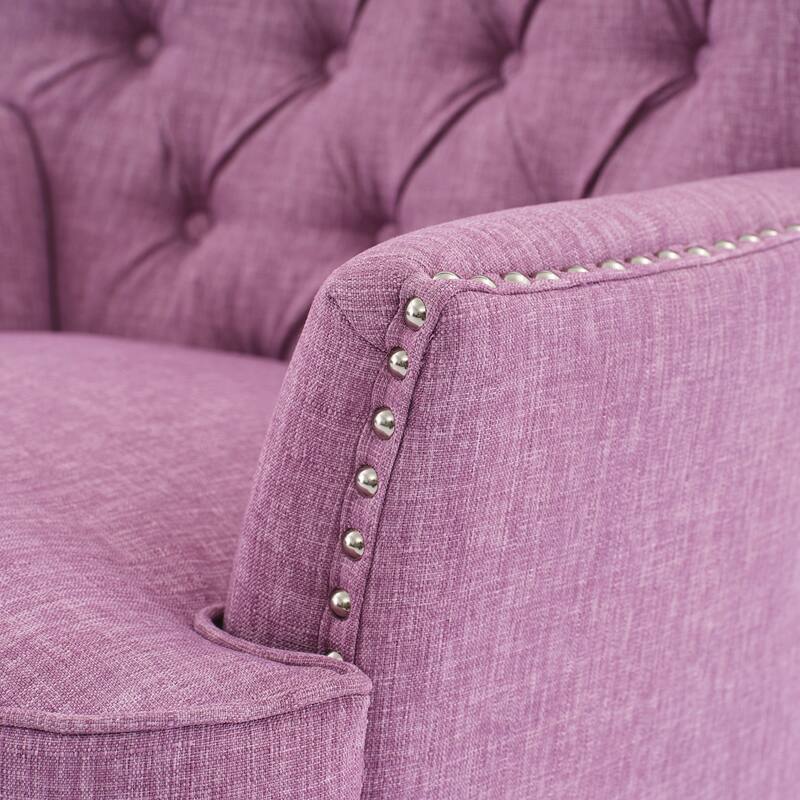 Upholstered Lounge Chair with Nailhead Trim
