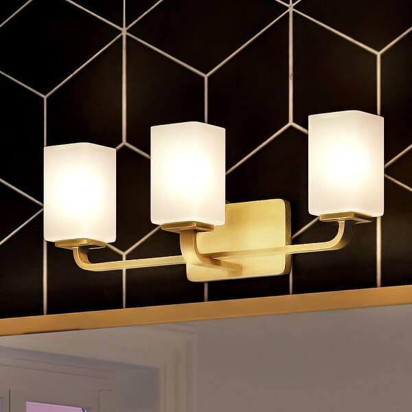 slide 2 of 6, Luxury Contemporary Bath Light, 8.5"H x 23.5"W, with Modern Farmhouse Style, Satin Gold, BWP4326 by Urban Ambiance - 23.5