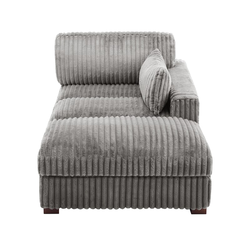 Oversized L-Shape Upholstered Chaise Lounge Sofa Couch