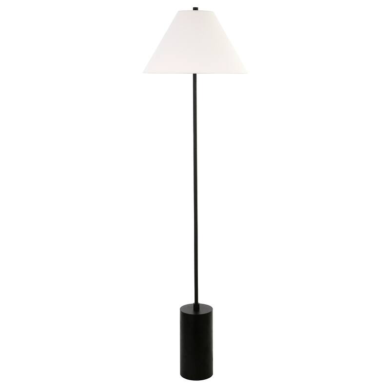 Somerset 64" Tall Floor Lamp with Empire Fabric Shade - Blackened Bronze with Empire Shade