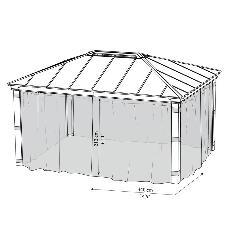 Netting Set for Dallas 12 ft.Outdoor Gazebo