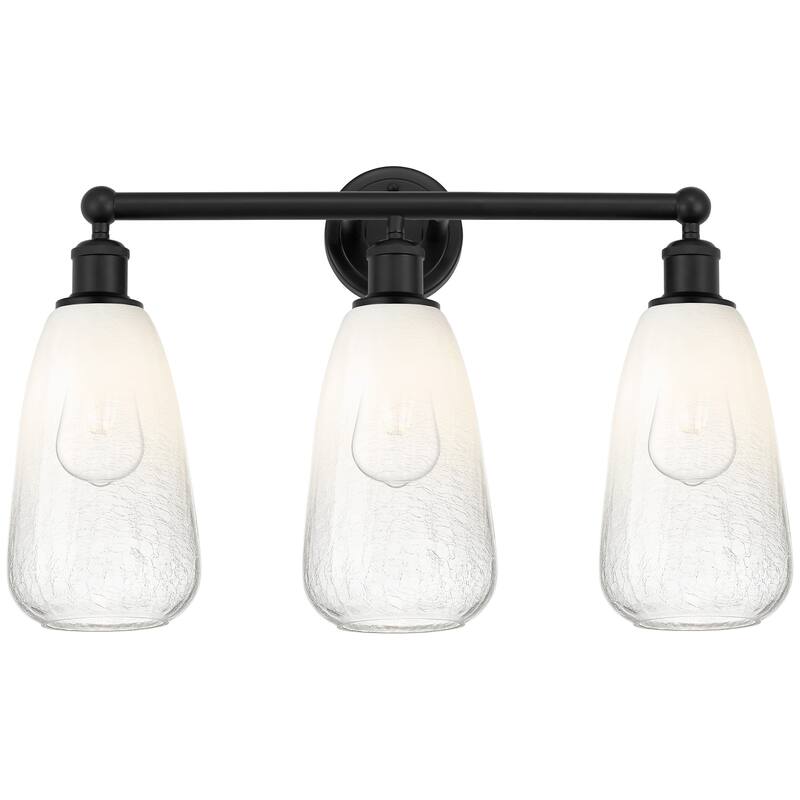 Innovations Lighting 616-3W-16-24 Brookhaven Almond Vanity Brookhaven - Matte Black / Opal