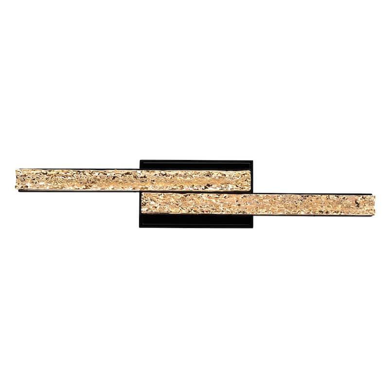 Stagger Integrated LED Black Vanity Light