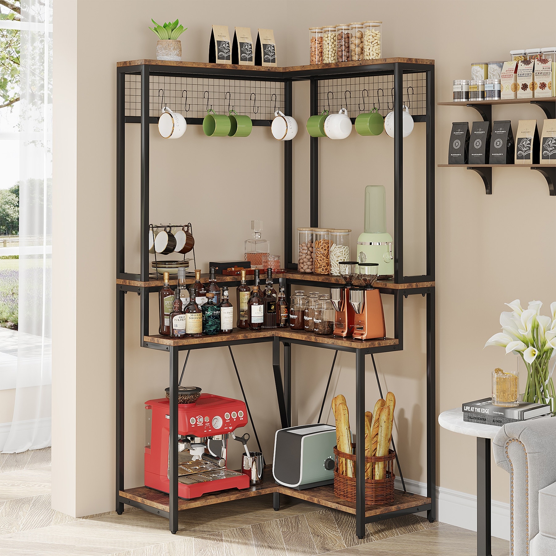 Corner bakers sales rack for kitchen