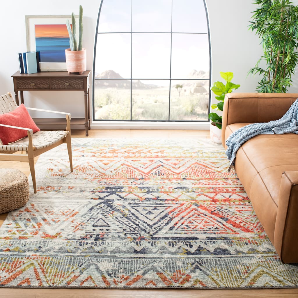 SAFAVIEH Hand-Knotted Samarkand Amabel Traditional Wool Rug