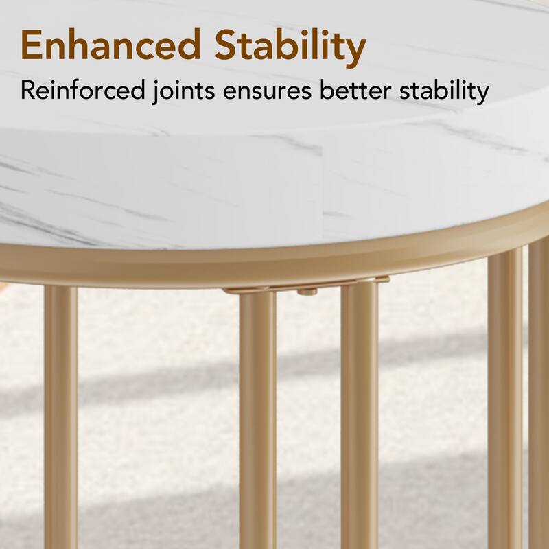 Round Side Table End Table, Modern Nightstand for Living Room Bedroom