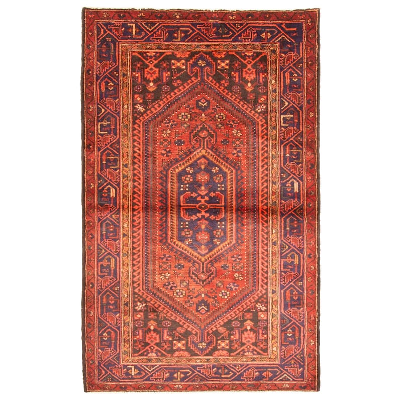 ECARPETGALLERY Hand-knotted Anadol Red Wool Rug - 4'2 x 6'10