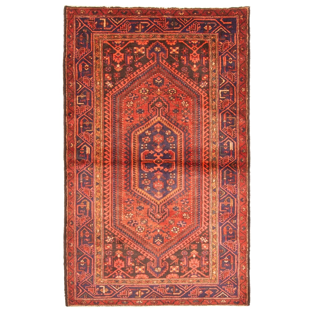 ECARPETGALLERY Hand-knotted Anadol Red Wool Rug - 4'2 x 6'10