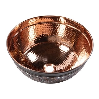 Shockley 16" Vessel Bathroom Sink in Naked Copper