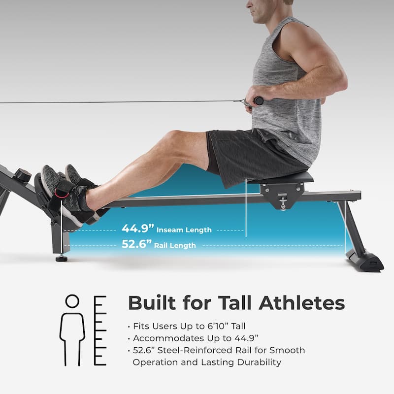 Sunny Health & Fitness Premium Smart Magnetic Air Rower – SF-RW5940SMART