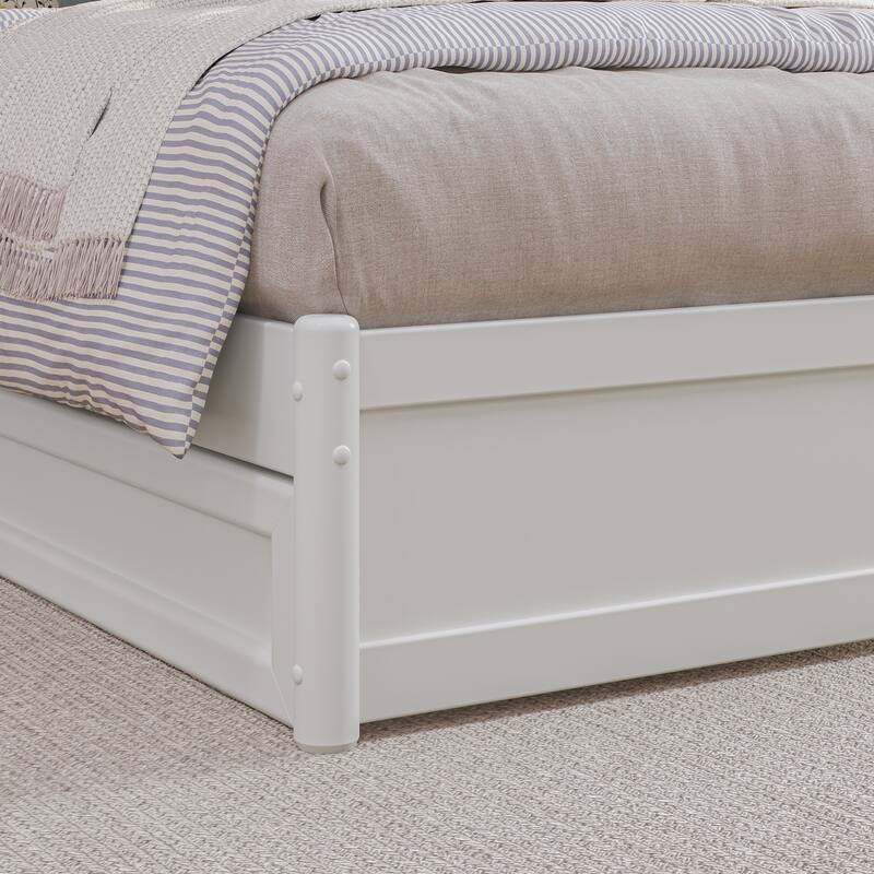 Emelie Platform Bed with Panel Footboard and Twin Trundle