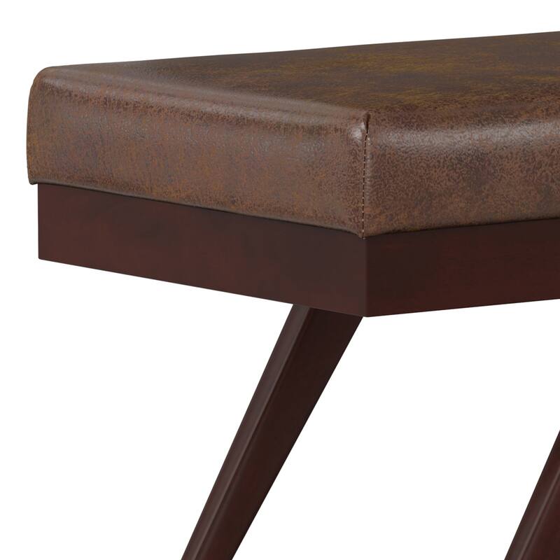 WYNDENHALL Nadine 48 inch Wide Mid Century Modern Rectangle Ottoman Bench