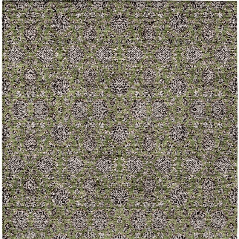 HomeRoots Floral Transitional Rectangle Outdoor Rug