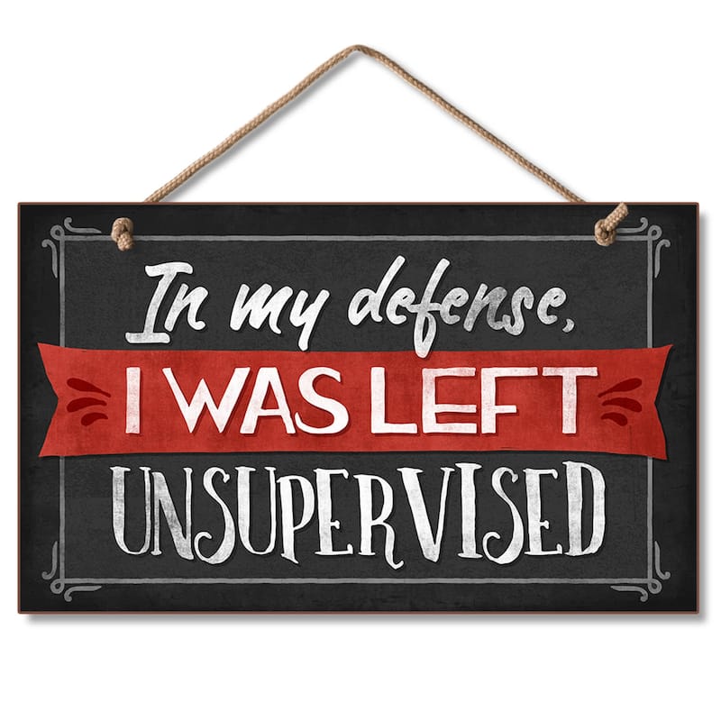 Hanging Wood Sign - Unsupervised