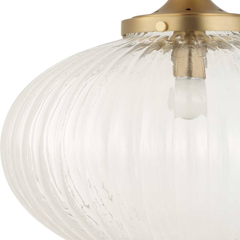 Uttermost Bellaire 1 Light Glass Shade Pendant - 16.5"W x 16.5"D x 20"H