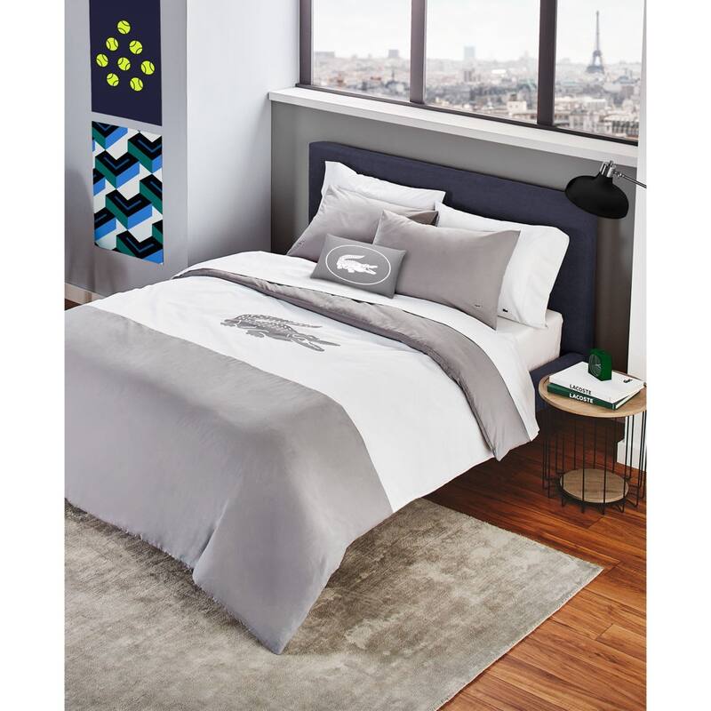 Lacoste Standard Cotton Reversible 4 Piece Comforter Set
