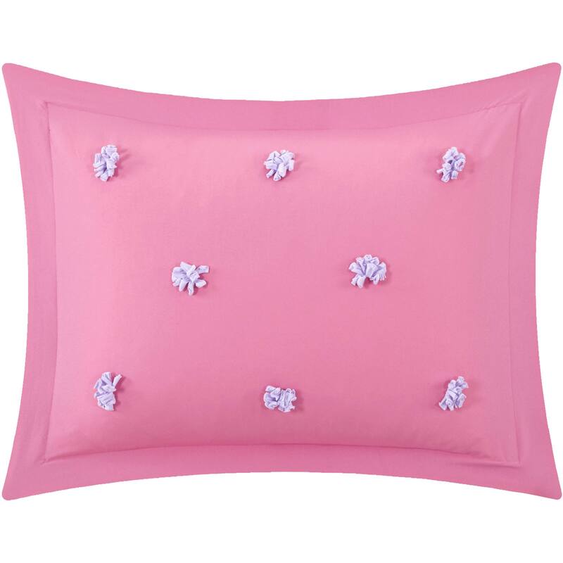 Heritage Kids Pom-Pom Pink Kids Comforter Set