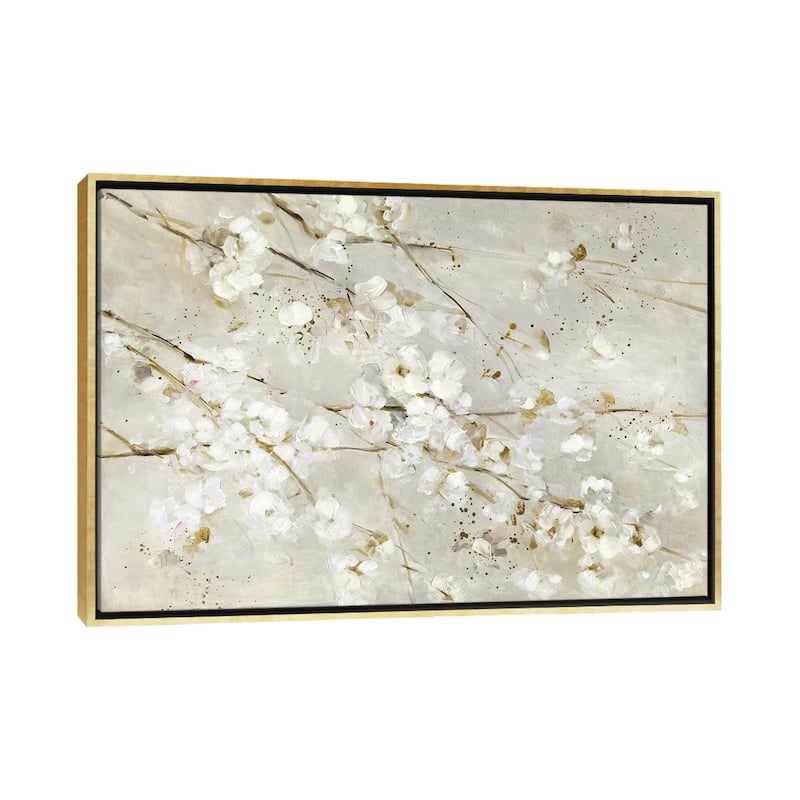 iCanvas "Soft Spring Blossoms" by Sally Swatland Framed Canvas Print - Gold - 18x26