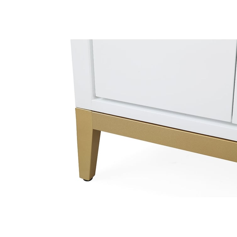 60" Tennant Brand Modern Style White Beatrice Double Sink Bathroom Vanity