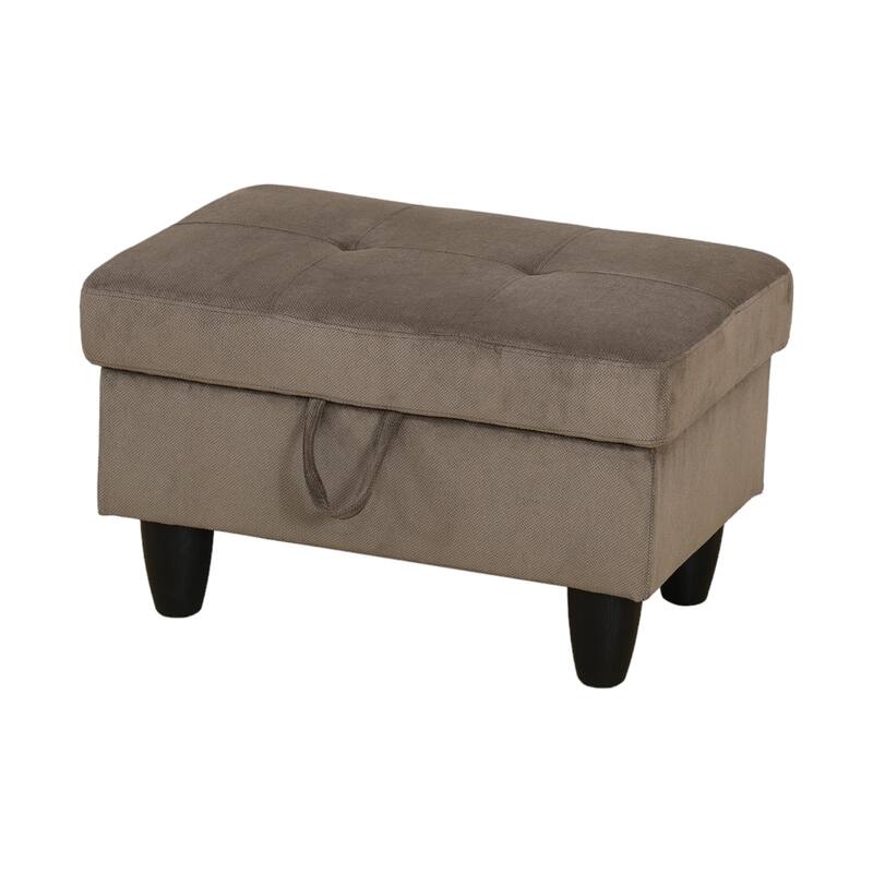 KISRAIS 28.5" Wide Upholstered Storage Ottoman