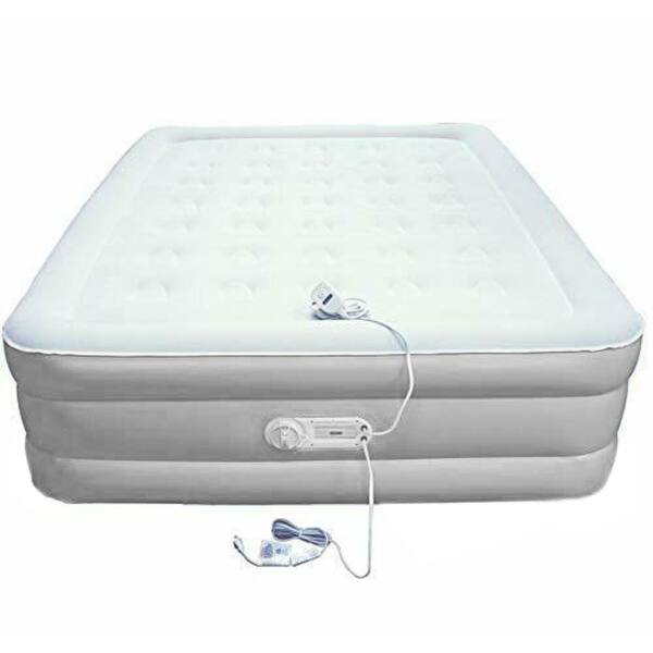 Shop Aerobed 2000031781 Perfect Pressure 18 Air Mattress Bed W Built In Pump Queen Overstock 29041997