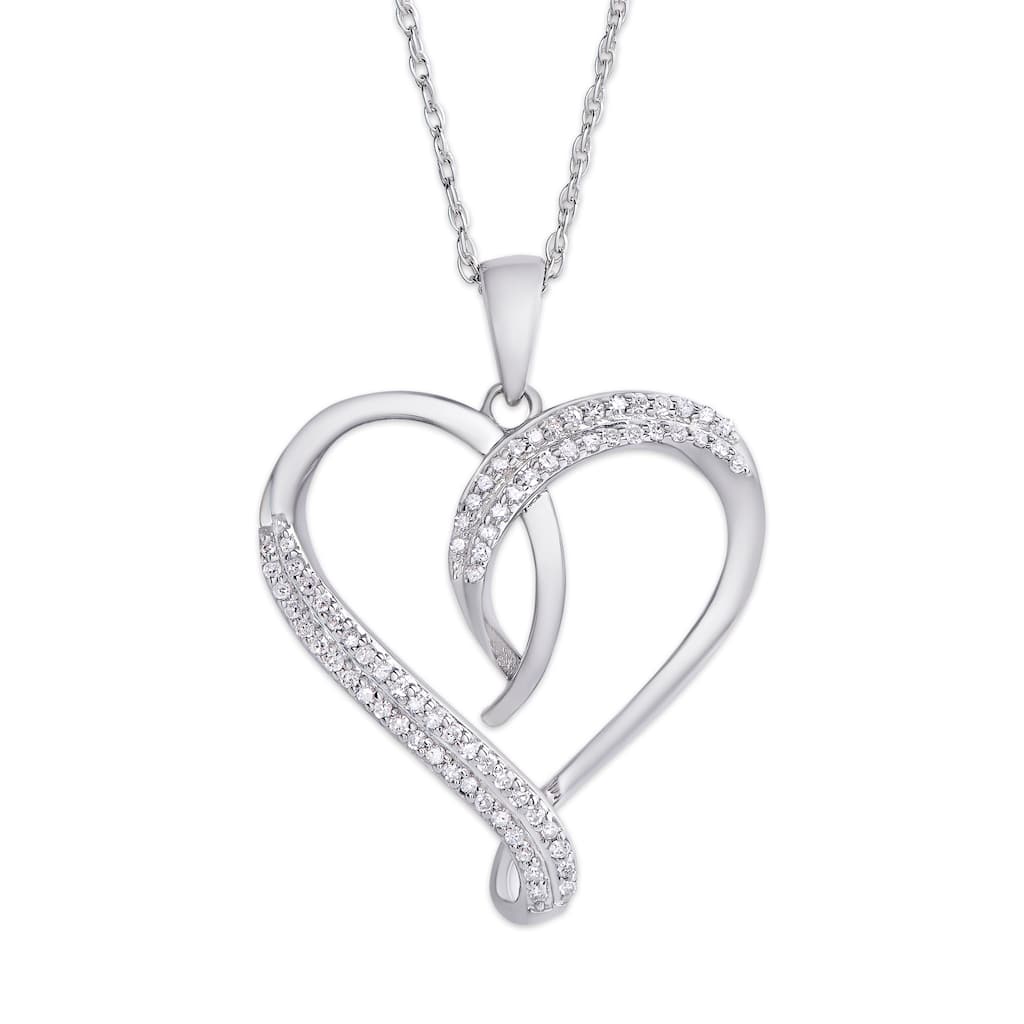Victoria Townsend .925 Sterling Silver .22ct Diamond Heart Pendant