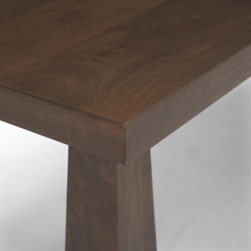 Wolcott Rectangular Dark Brown Solid Wood Bench - 60.0L x 16.0W x 18.0H